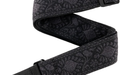 Curea chitară Daddario Pad Lock Woven Guitar Strap Monterey Black Tubular