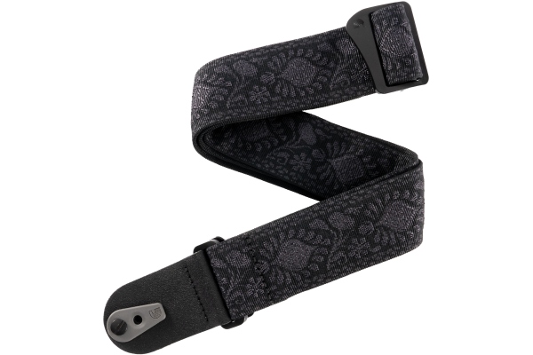 Pad Lock Woven Guitar Strap Monterey Black Tubular Pad Lock Woven Guitar Strap Monterey Black Tubular