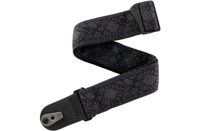 Curea chitară Daddario Pad Lock Woven Guitar Strap Monterey Black Tubular