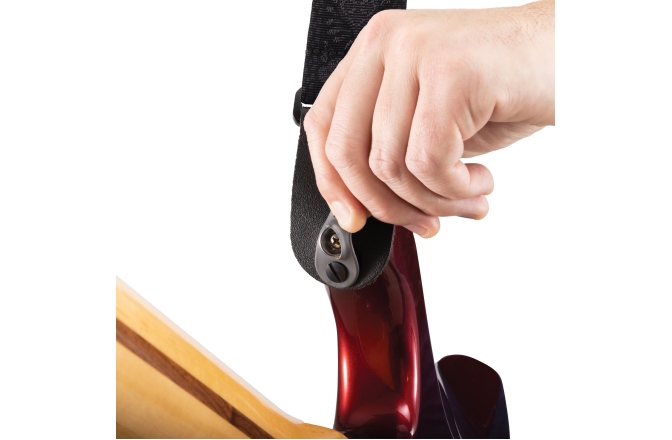 Curea chitară Daddario Pad Lock Woven Guitar Strap Monterey Black Tubular