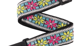 Curea chitară Daddario Pad Lock Woven Guitar Strap Parallel Flowers