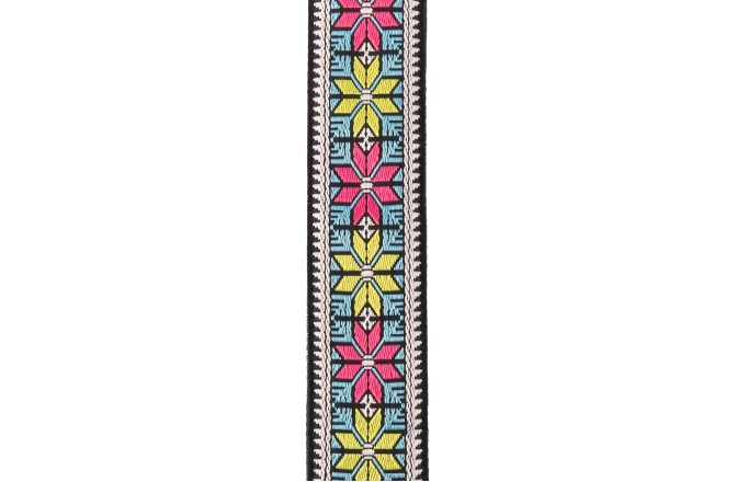Curea chitară Daddario Pad Lock Woven Guitar Strap Parallel Flowers
