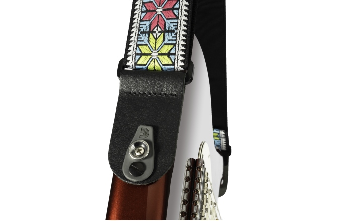 Curea chitară Daddario Pad Lock Woven Guitar Strap Parallel Flowers