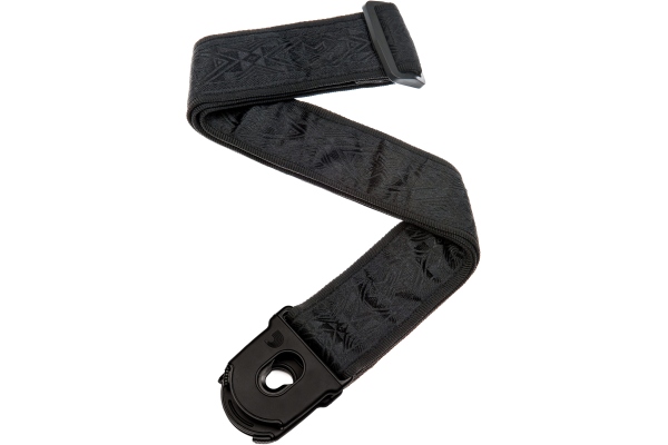 Planet Lock Guitar Strap Black Satin Planet Lock Guitar Strap Black Satin