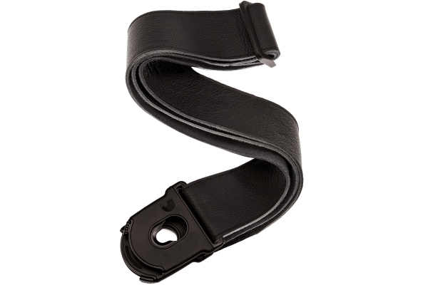 Planet Lock Leather Guitar Strap Black Planet Lock Leather Guitar Strap Black
