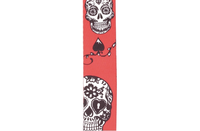 Curea chitară Daddario Polyester Guitar Straps Sugar Skulls Red