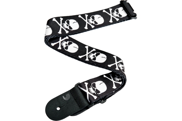 Woven Guitar Strap Cross Bone Skull Woven Guitar Strap Cross Bone Skull