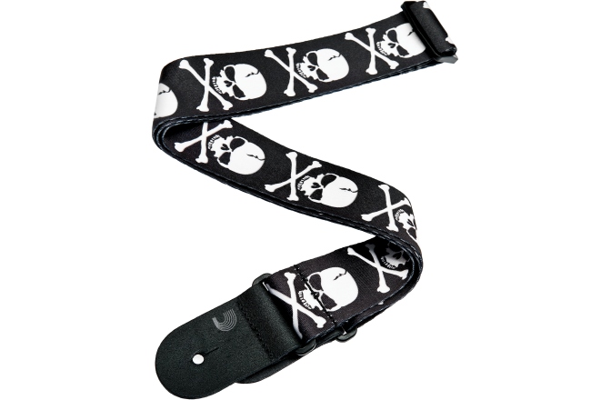 Curea chitară Daddario Woven Guitar Strap Cross Bone Skull