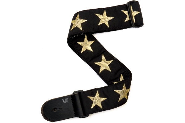 Woven Guitar Strap Gold Star Woven Guitar Strap Gold Star