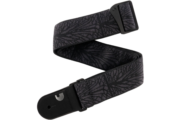 Woven Guitar Strap Lightning Black Tubular Woven Guitar Strap Lightning Black Tubular