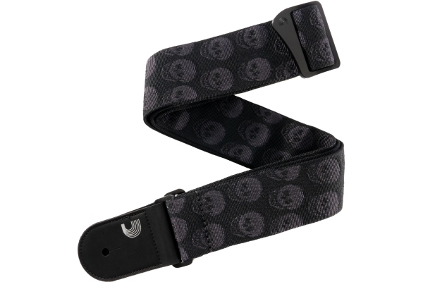 Woven Guitar Strap Skulls Black Tubular Woven Guitar Strap Skulls Black Tubular