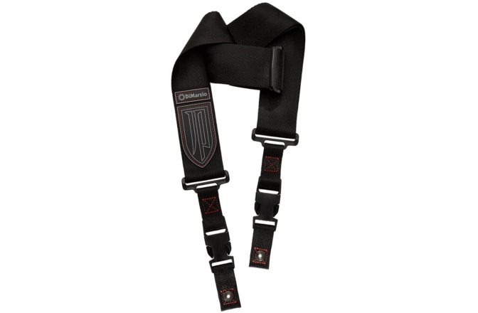 Curea chitară DiMarzio DD 2200JPBKRD Clip Lock Strap Nylon Black/Red