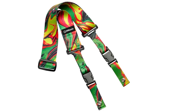 Curea chitară DiMarzio DD 2241 Steve Vai ClipLock Green Universe