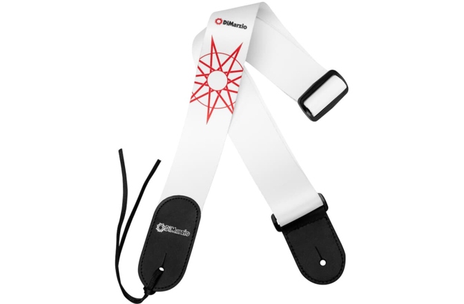 Curea chitară DiMarzio DD 3149 Jim Root #4 White Standard Strap