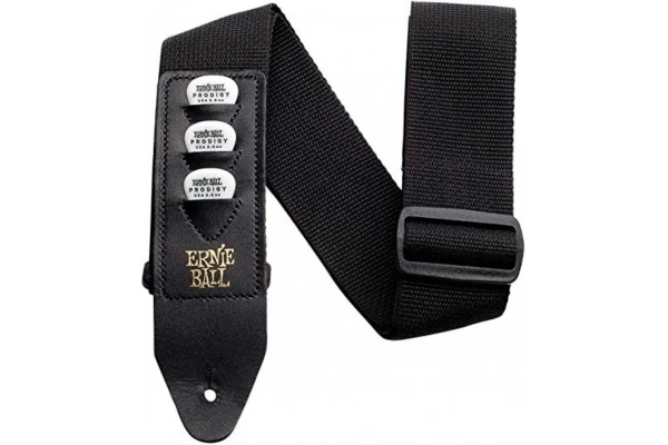 Ernie Ball Polypro Pickholder Guitar Strap/Bass Strap Black — 2