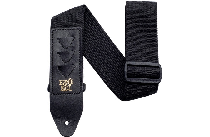 Curea chitară Ernie Ball Polypro Pickholder Guitar Strap/Bass Strap Black