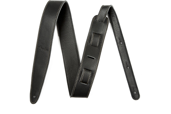 Artisan Crafted Leather Strap Black 2"