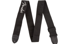 Curea chitară Fender Black Polyester 2" Strap - Gray Logo