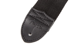 Curea chitară Fender Black Polyester 2" Strap - Gray Logo