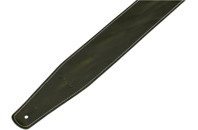 Curea chitară Fender Broken-In Leather Strap Green 2.5"