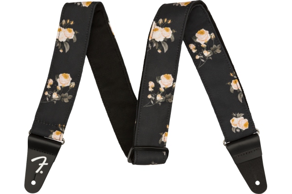 Floral Strap Black 2"