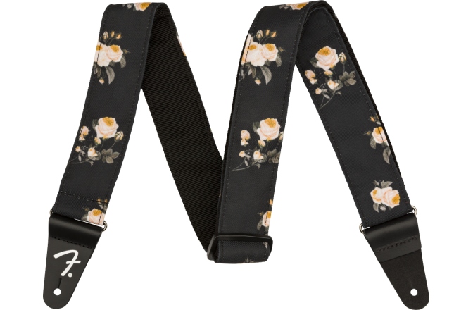 Curea chitară Fender Floral Strap Black 2"