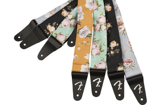 Curea chitară Fender Floral Strap Black 2"
