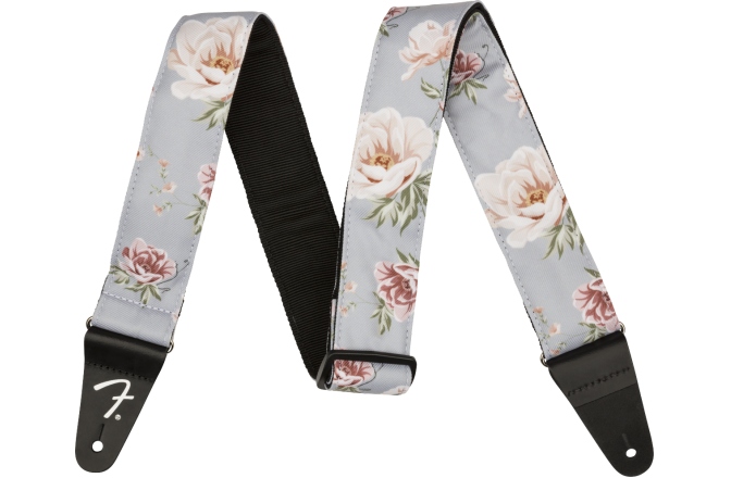 Curea chitară Fender Floral Strap Gray 2"