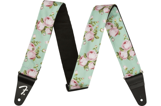Curea chitară Fender Floral Strap Surf Green 2"
