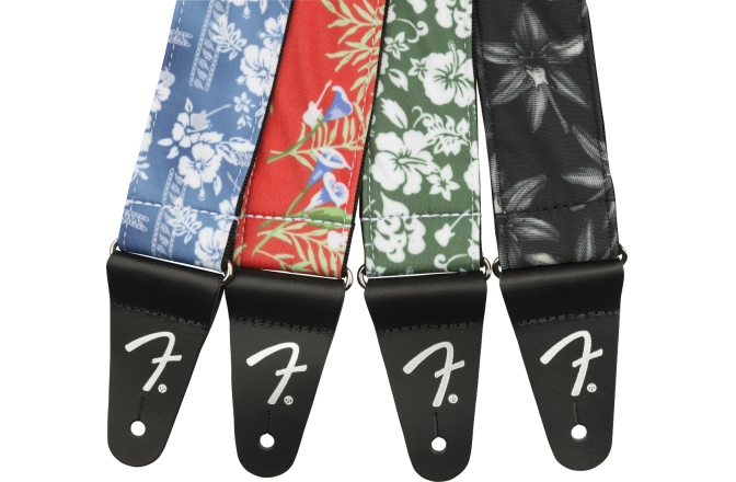 Curea chitară Fender Hawaiian Strap 2" Green Floral