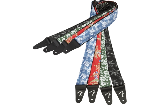 Curea chitară Fender Hawaiian Strap 2" Green Floral