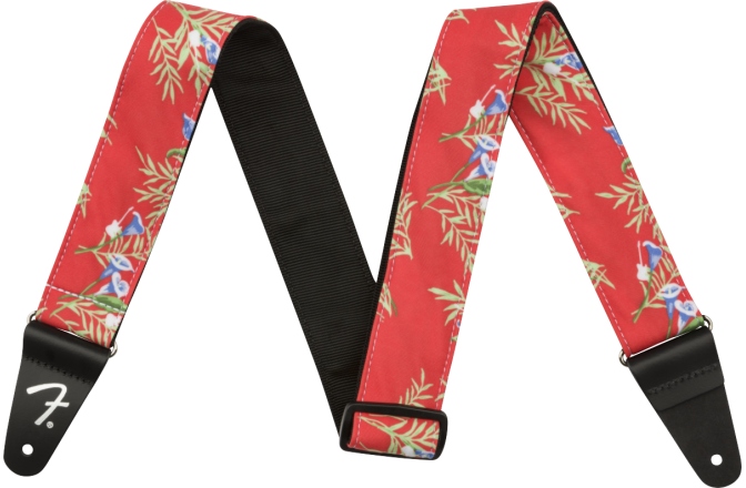 Curea chitară Fender Hawaiian Strap 2" Red Floral