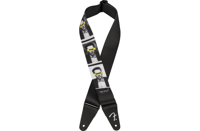 Curea chitară Fender Joe Strummer Know Your Rights Black/White 2"