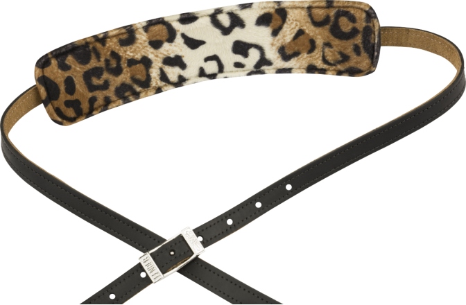 Curea chitară Fender Joe Strummer Vintage Saddle Strap Black/Leopard 2.5"