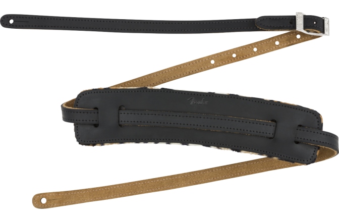 Curea chitară Fender Joe Strummer Vintage Saddle Strap Black/Leopard 2.5"