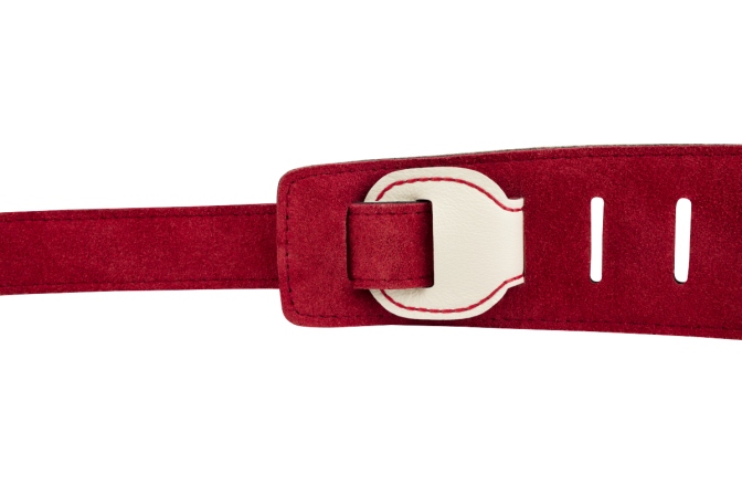 Curea chitară Fender John 5 Leather Strap White and Red