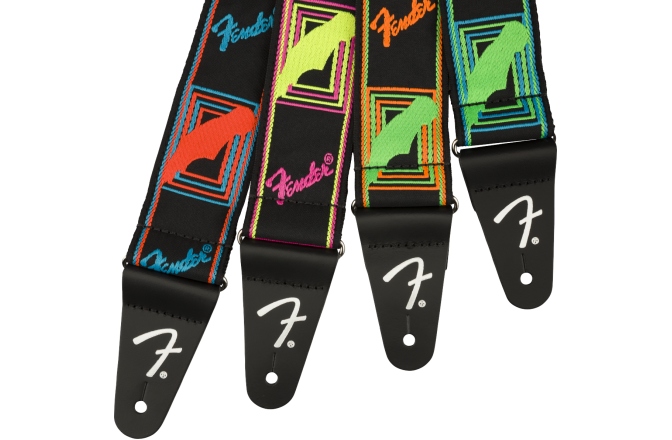 Curea chitară Fender Neon Monogrammed Strap Blue and Orange 2"