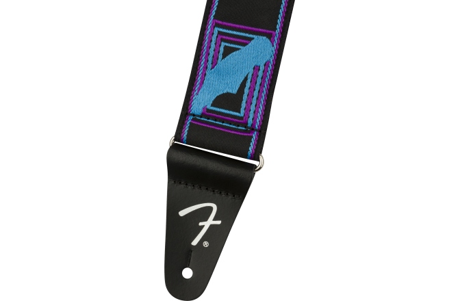 Curea chitară Fender Neon Monogrammed Strap Blue and Purple 2"