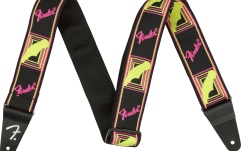 Curea chitară Fender Neon Monogrammed Strap Pink and Yellow 2"