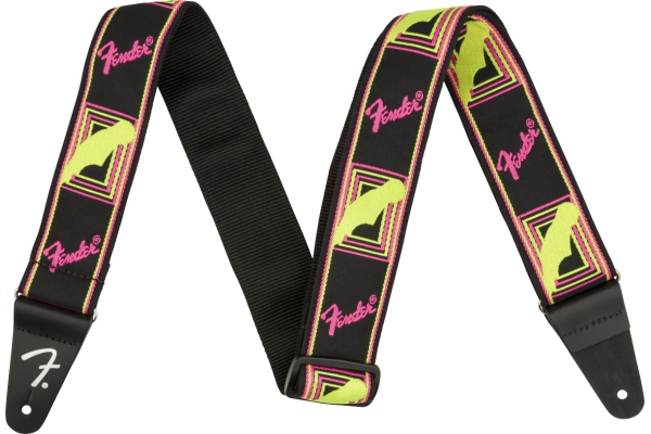 Neon Monogrammed Strap Pink and Yellow 2"
