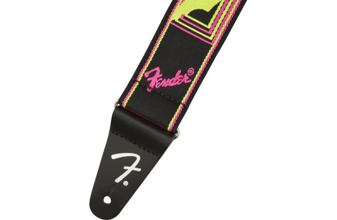 Curea chitară Fender Neon Monogrammed Strap Pink and Yellow 2"