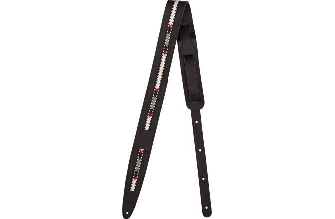 Curea chitară Fender Paramount Acoustic Leather Strap Black