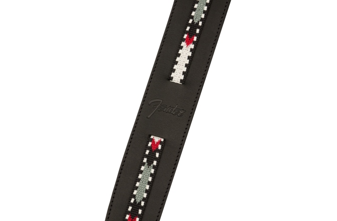 Curea chitară Fender Paramount Acoustic Leather Strap Black