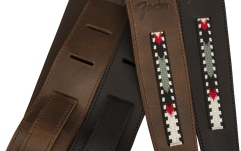 Curea chitară Fender Paramount Acoustic Leather Strap Black