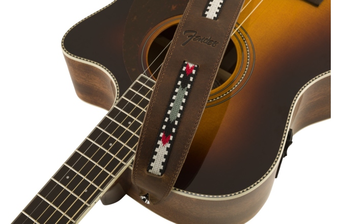 Curea chitară Fender Paramount Acoustic Leather Strap Brown