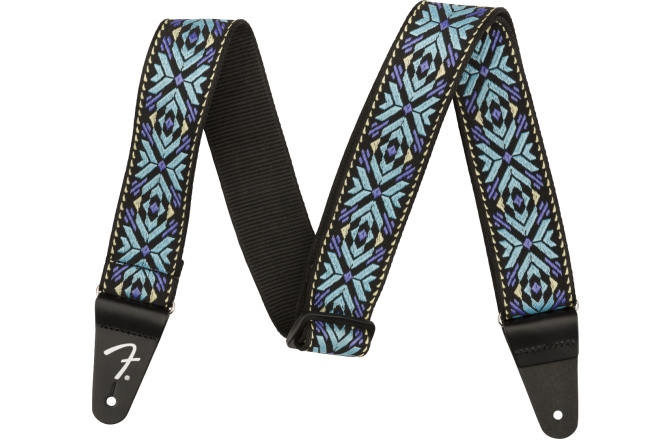 Curea chitară Fender Pasadena Woven Strap Blue Snowflake 2"