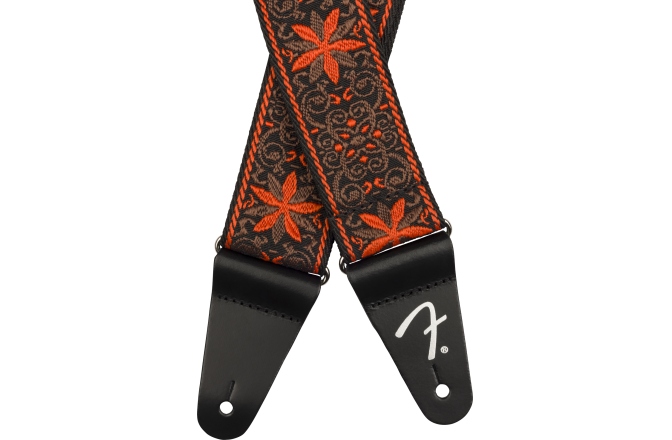 Curea chitară Fender Pasadena Woven Strap Orange Wallflower 2"