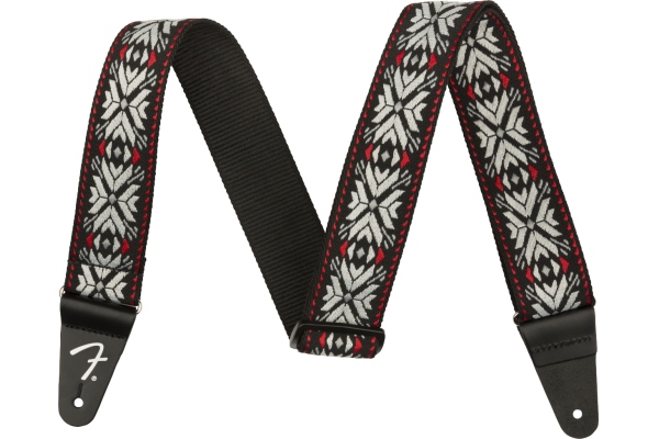 Pasadena Woven Strap Red Snowflake 2"