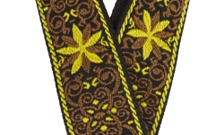 Curea chitară Fender Pasadena Woven Strap Yellow Wallflower 2"