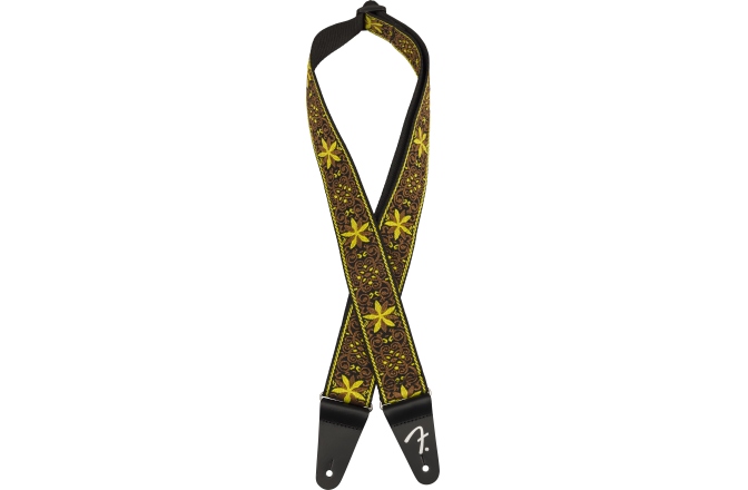 Curea chitară Fender Pasadena Woven Strap Yellow Wallflower 2"